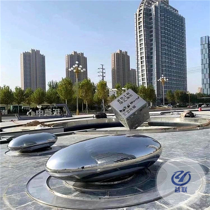 大型不銹鋼廣場雕塑戶外園林廣場金屬景觀雕塑不銹鋼荷花雕塑