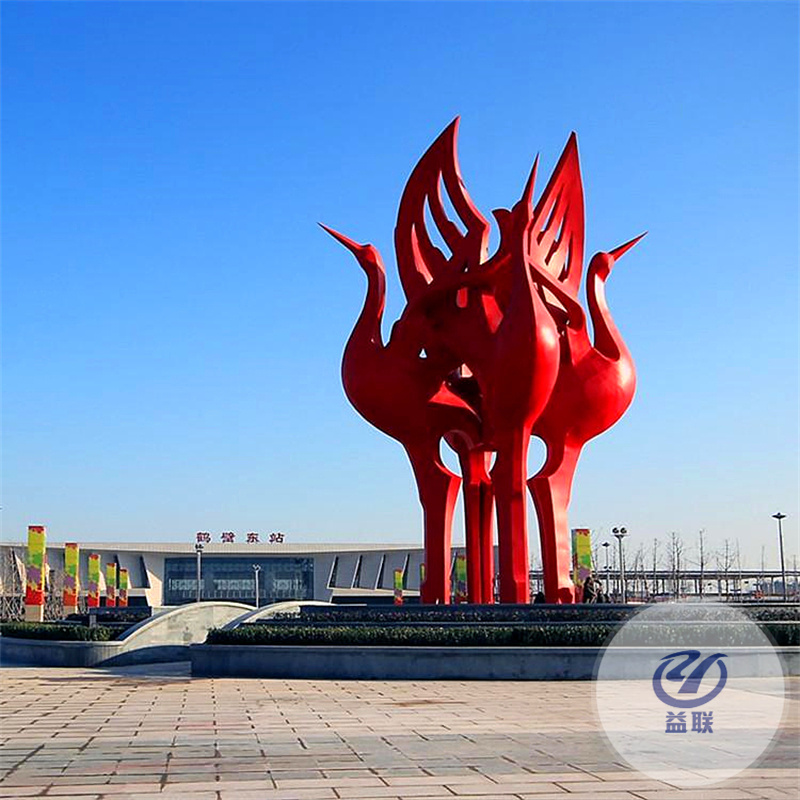 創(chuàng)意地方標識不銹鋼雕塑戶外城市抽象園林綠地大型落地景觀雕塑